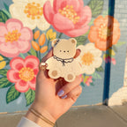 Cute Bear Hair Claw With Scalloped Collar