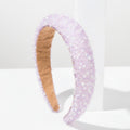 Lavender Beaded Pearl Padded Headband