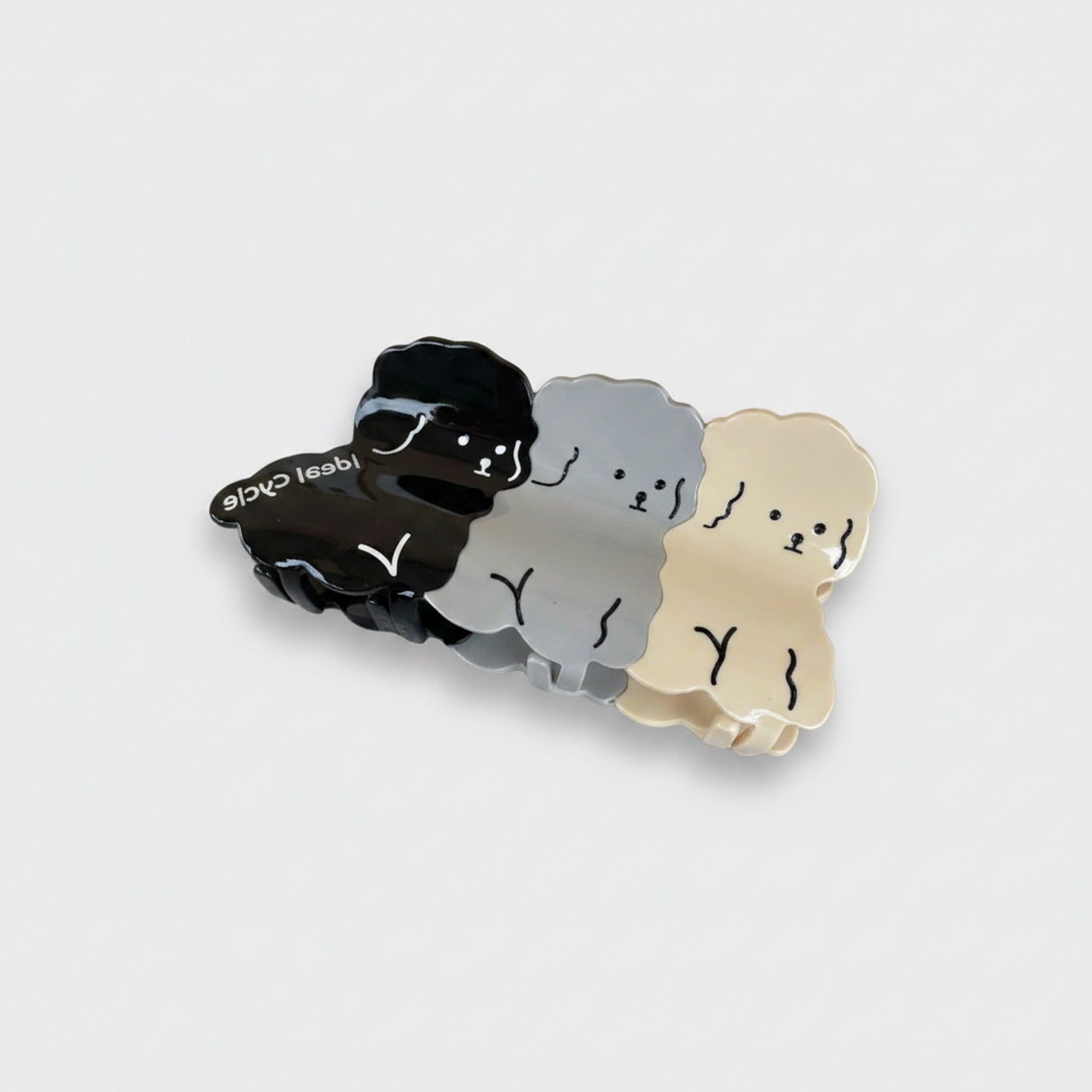 Cute Smiley Face Hair Claw Clips Set