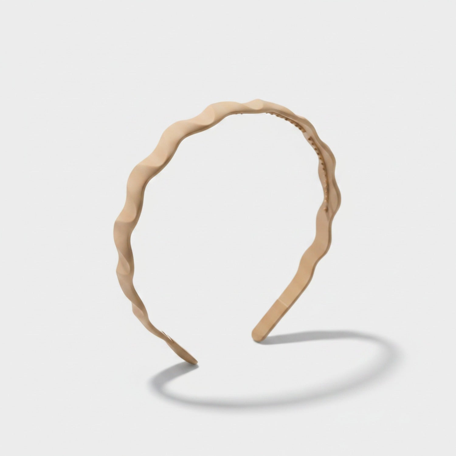 Twisted Cream Wavy Padded Headband