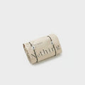 Cream Canvas Cosmetic Bag With Ribbon Tie
