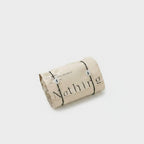 Cream Canvas Cosmetic Bag With Ribbon Tie