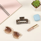 Leopard Print Gold Tortoiseshell Hair Claw Clip