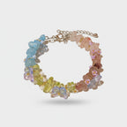 Pastel Flower Beaded Chain Bracelet