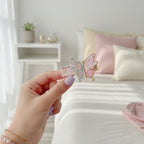 Butterfly Flower Stationery Set Pink