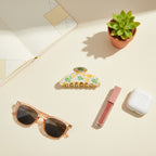 Citrus Fruit Printed Gold Hair Claw Clip