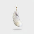 Fluffy White Fur Pom Pom Keychain Charm
