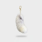 Fluffy White Fur Pom Pom Keychain Charm