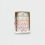 Floral Washi Tape Set - Pink Botanical Design