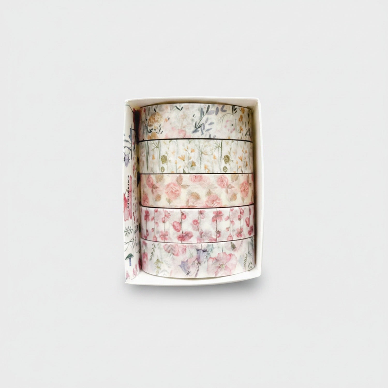 Floral Washi Tape Set - Pink Botanical Design