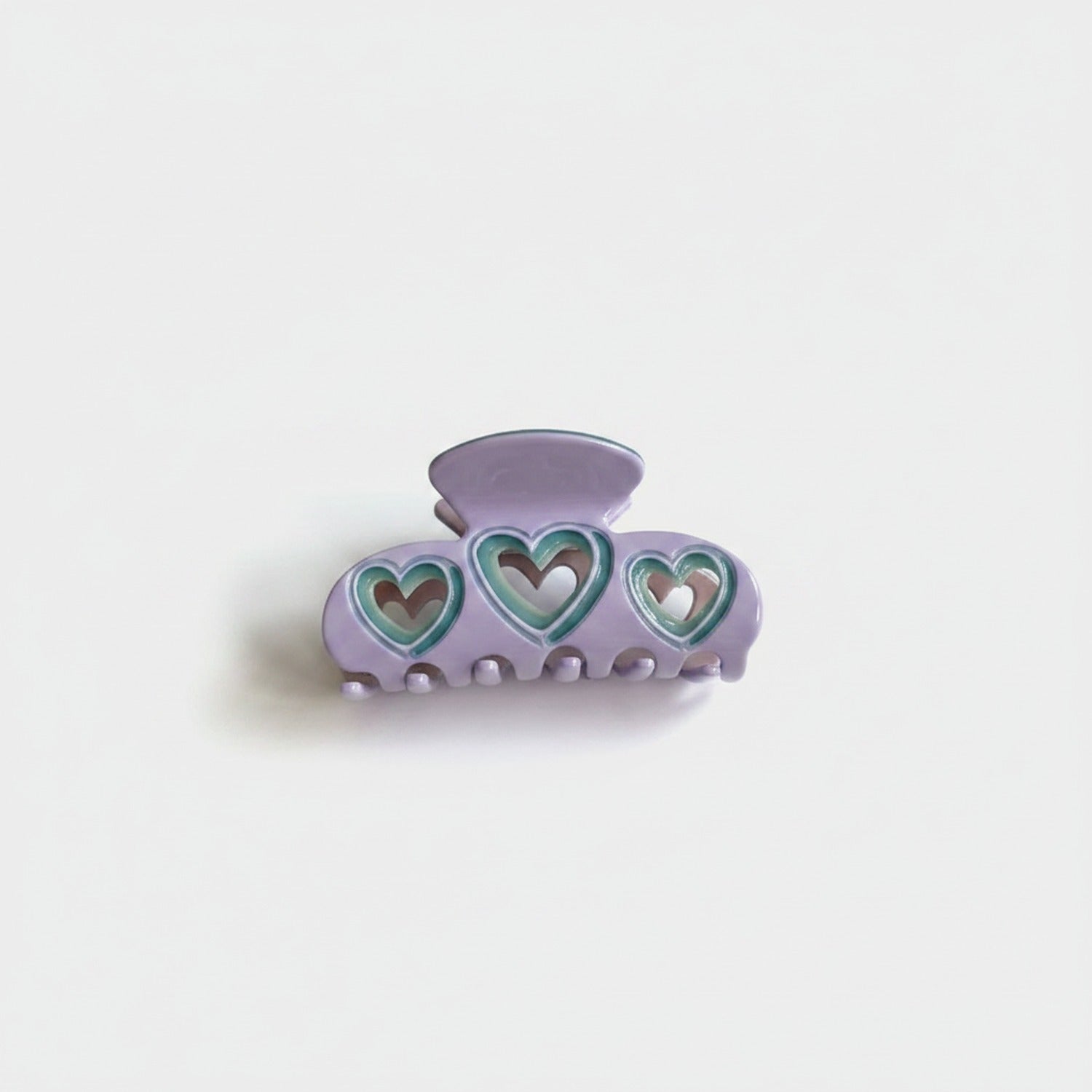Pink Heart Cutout Hair Claw Clip