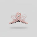 Pink Beaded Butterfly Hair Claw With Pearl