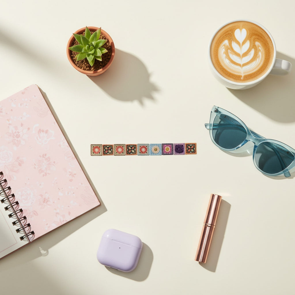 Decorative Tile Block Stacking Stationery Set