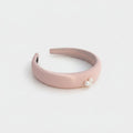 Padded Pearl Headband In Blush Pink