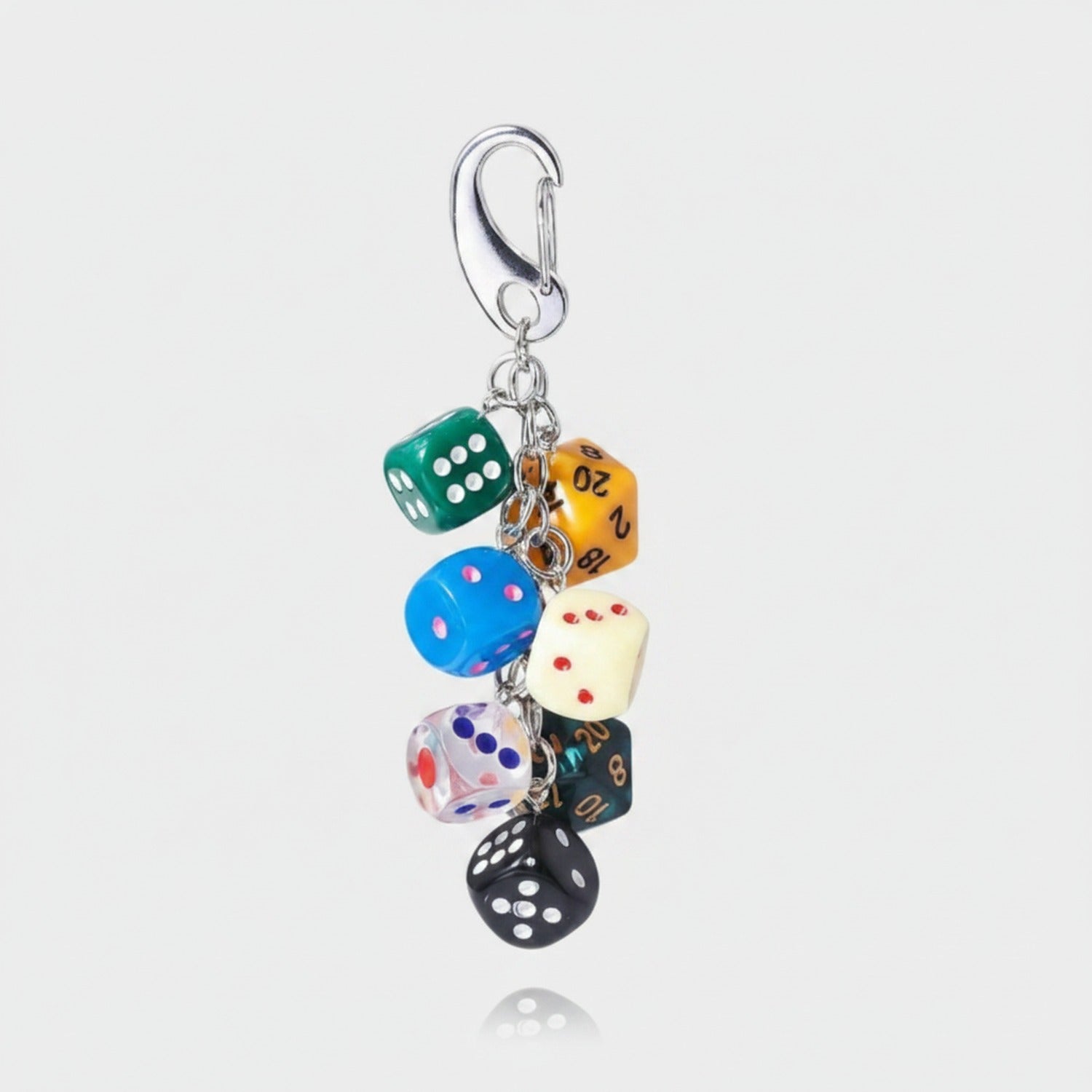 Black Acrylic Keyring With Lucky Charms