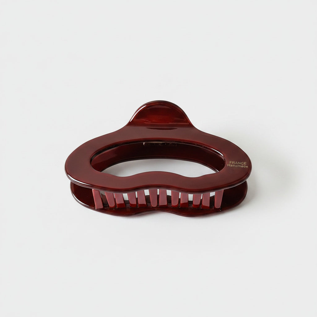 Burgundy Teeth Hair Claw Clip