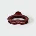 Burgundy Teeth Hair Claw Clip