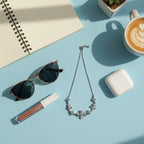 Gold Cross Charm Bracelet With Rhinestones