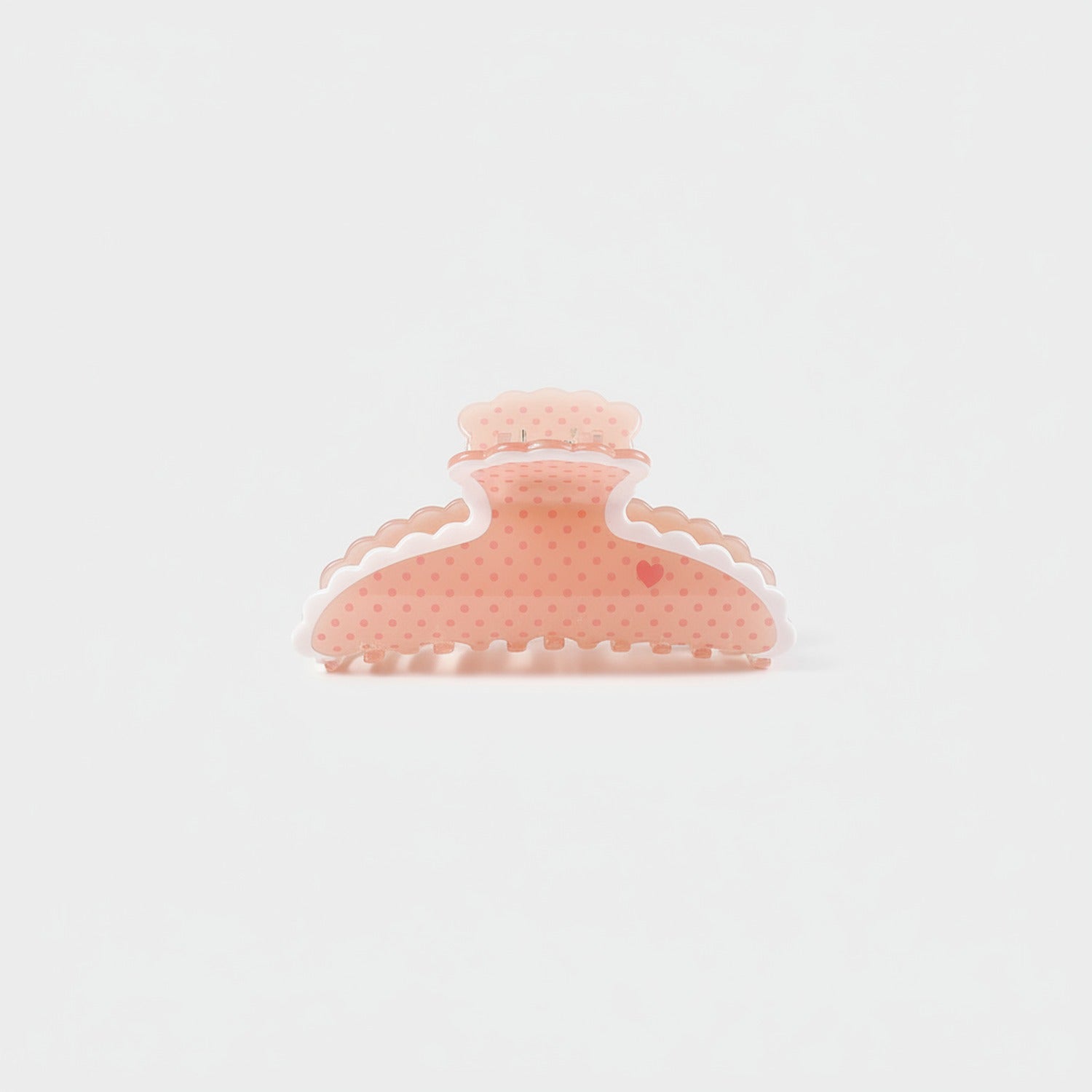 Beige Polka Dot Claw Hair Clip