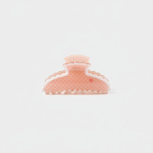 Beige Polka Dot Claw Hair Clip