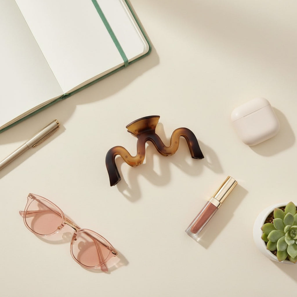 Tortoiseshell Wavy Hair Claw Clip
