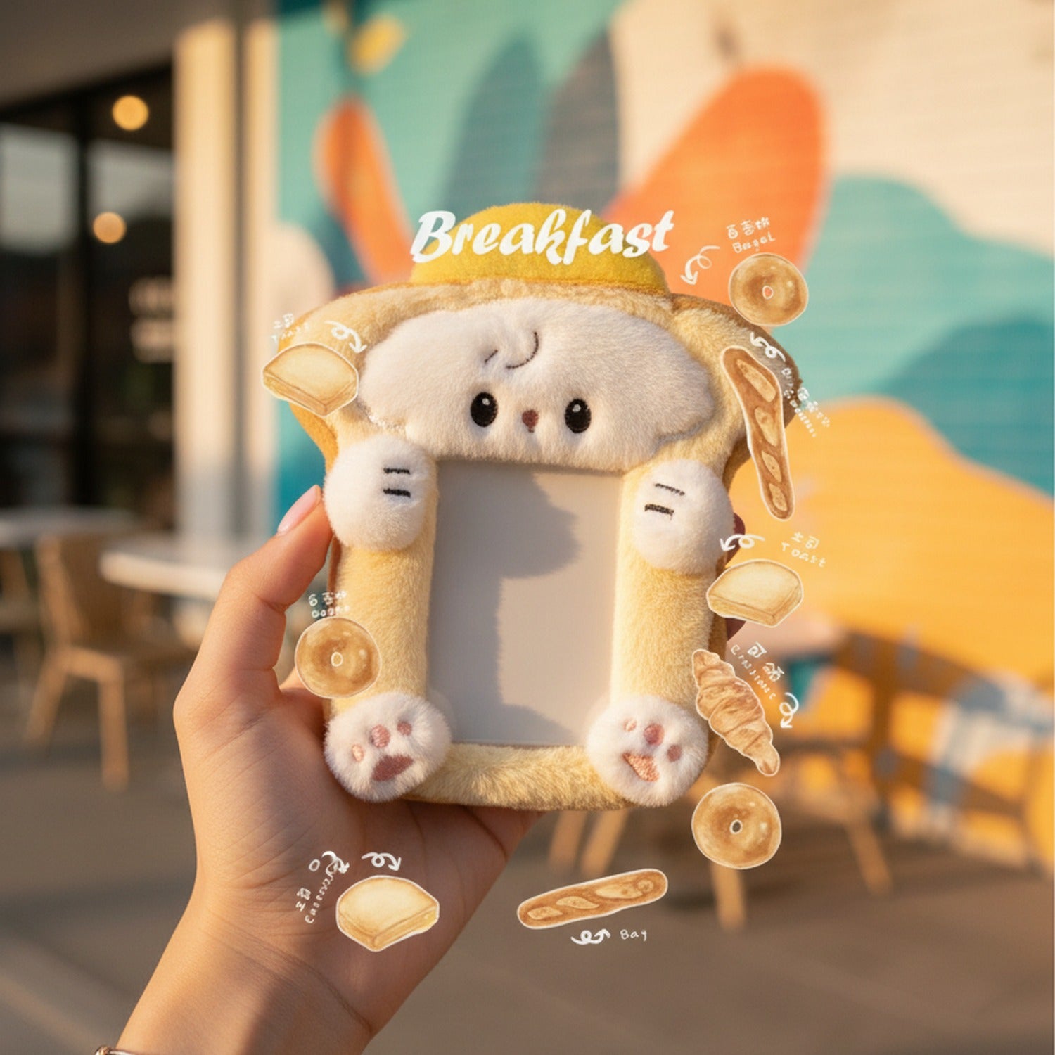 Cute Bread Bear Phone Charm Strap
