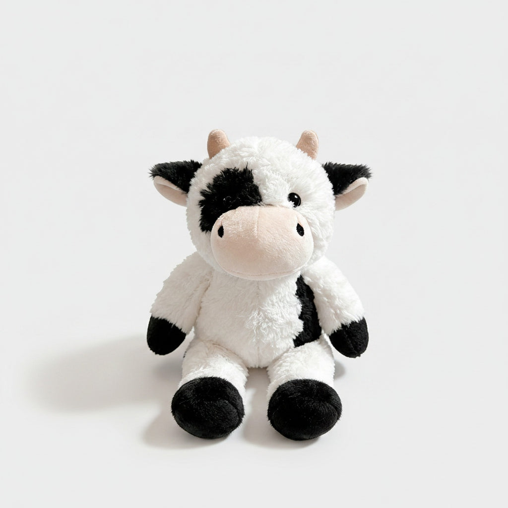 Adorable Black And White Cow Plush Toy