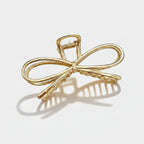 Gold Bow Hair Claw Clip