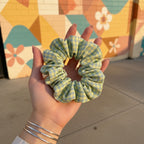 Gingham Check Ruched Hair Claw Clip