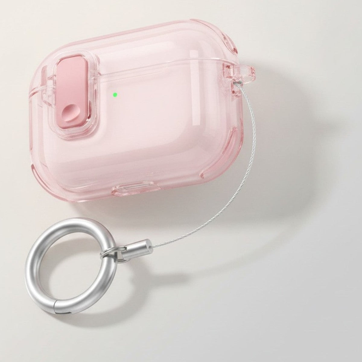 Pink Magnetic Clear AirPods Protective Case – tech (view 1)