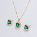 Emerald Crystal Jewelry Set