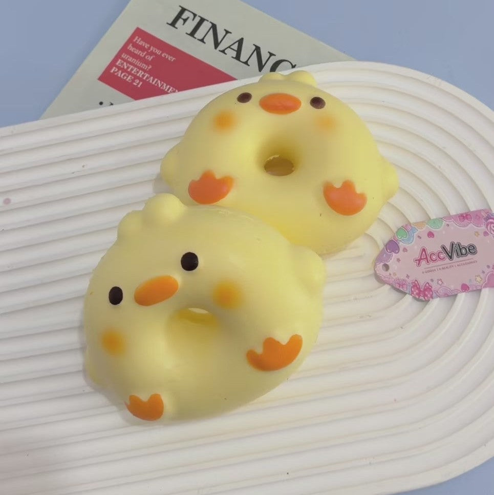Cute Bear Squishy Slow Rising Stress Relief Fidget Toy - Yellow