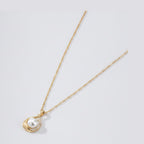 Pearl Teardrop Gold Chain Necklace – jewelry (view 1)