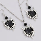 Black Spiked Heart Pendant Jewelry Set (view 1)