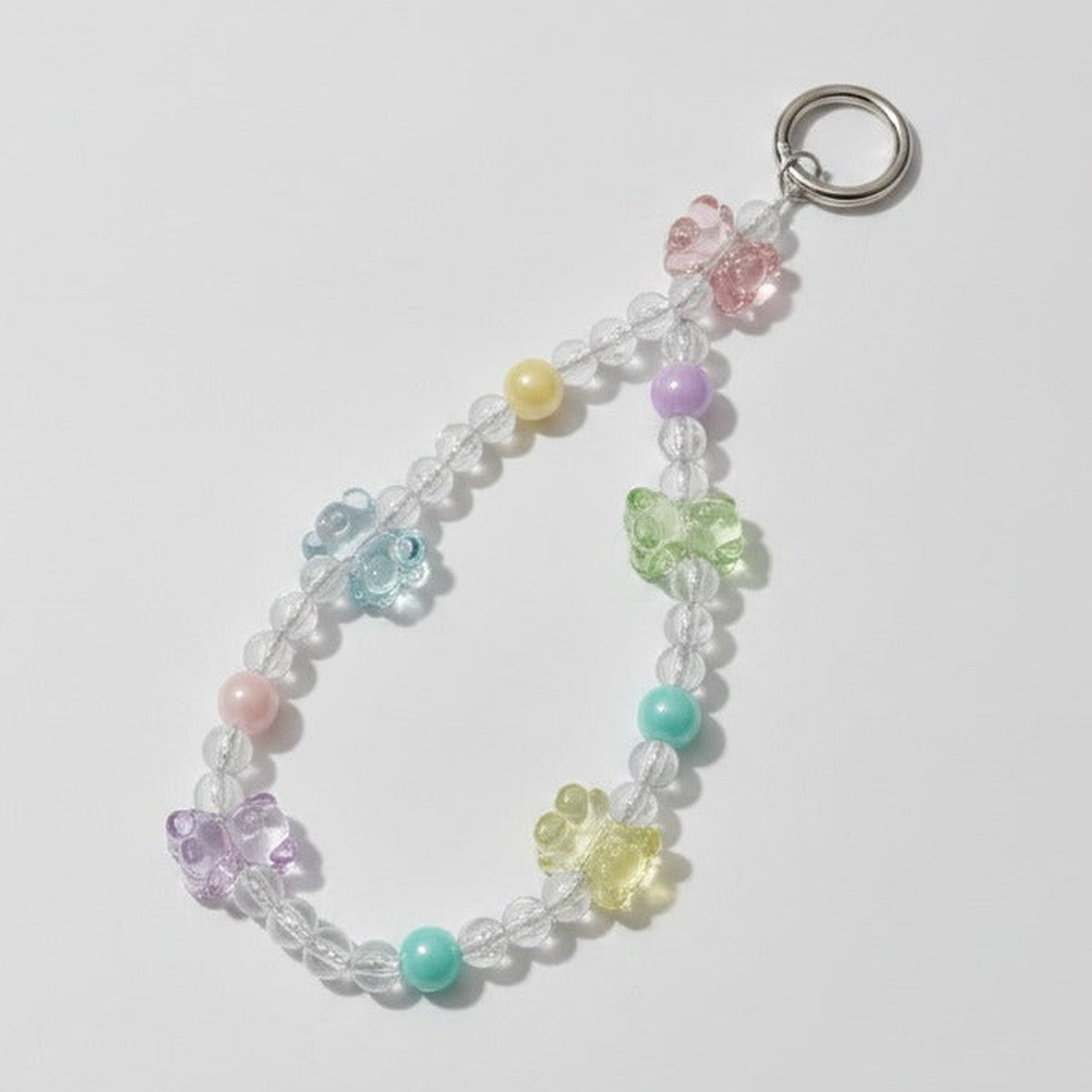 Candy Bear Beaded Keychain - Rainbow Bears