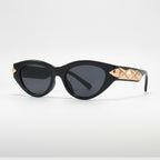 Black Cat Eye Sunglasses With Gold Studs – eyewear (view 1)