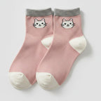 Pink Cat Face Ankle Socks – apparel accessories (view 1)