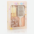 Pastel Hair Brush Set With Hair Clips And Scrunchies – Korean beauty tool (view 1)
