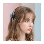 Textured Heart Hair Claw - Denim