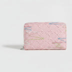 White Quilted Wallet With Pastel Beaded Chain Strap – bags & wallets (view 1)