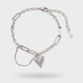 Silver Heart Charm Chain Bracelet – jewelry (view 1)