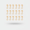 Swirl Star Hair Clips Set Gold