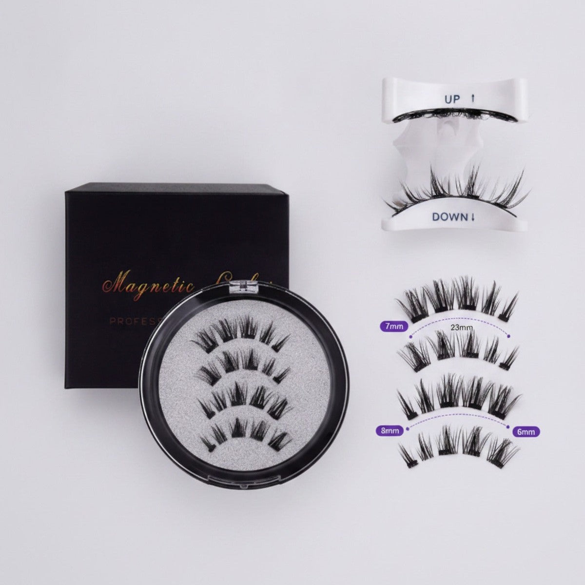 Magnetic Eyelashes With Mirror Set Black – Korean beauty tool (view 1)