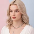 Star Layered Chain Necklace - Silver