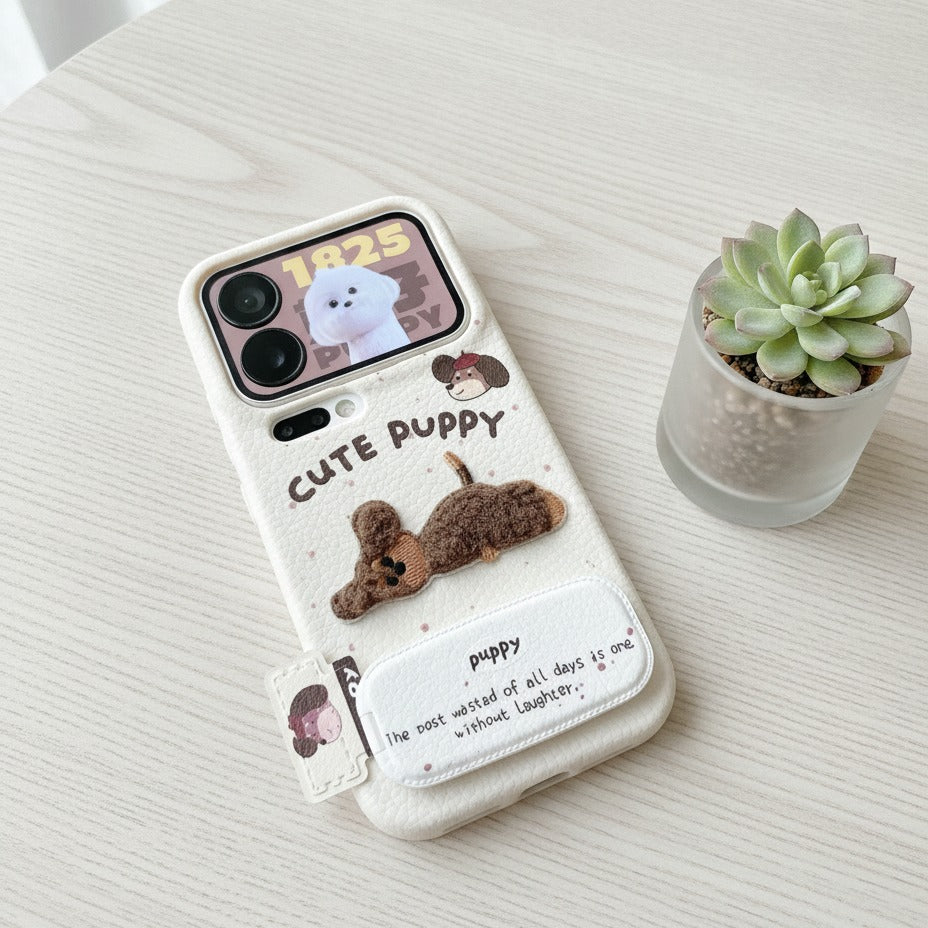 Sleeping Dog Plush Phone Case