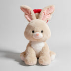 Cream Bunny Plush Toy With Red Heart Headband – novelty & toys (view 1)