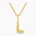 Letter L Initial Pendant Necklace - L-Gold – jewelry (view 1)