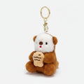 Cute Otter Plush Keychain Bag Charm - Darkbrown – novelty & toys (view 1)