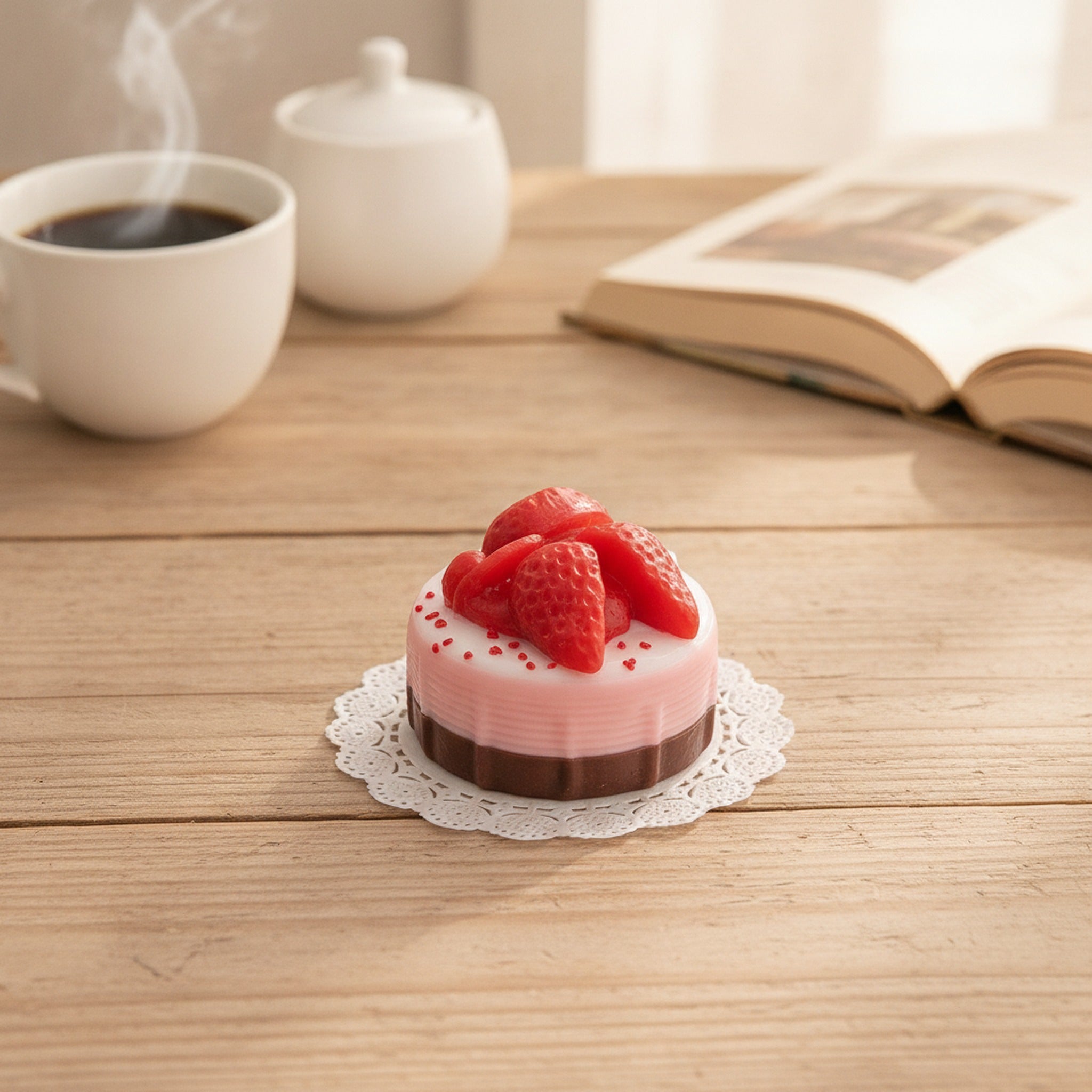 Layered Cake Slice Squishy - Strawberry Cake