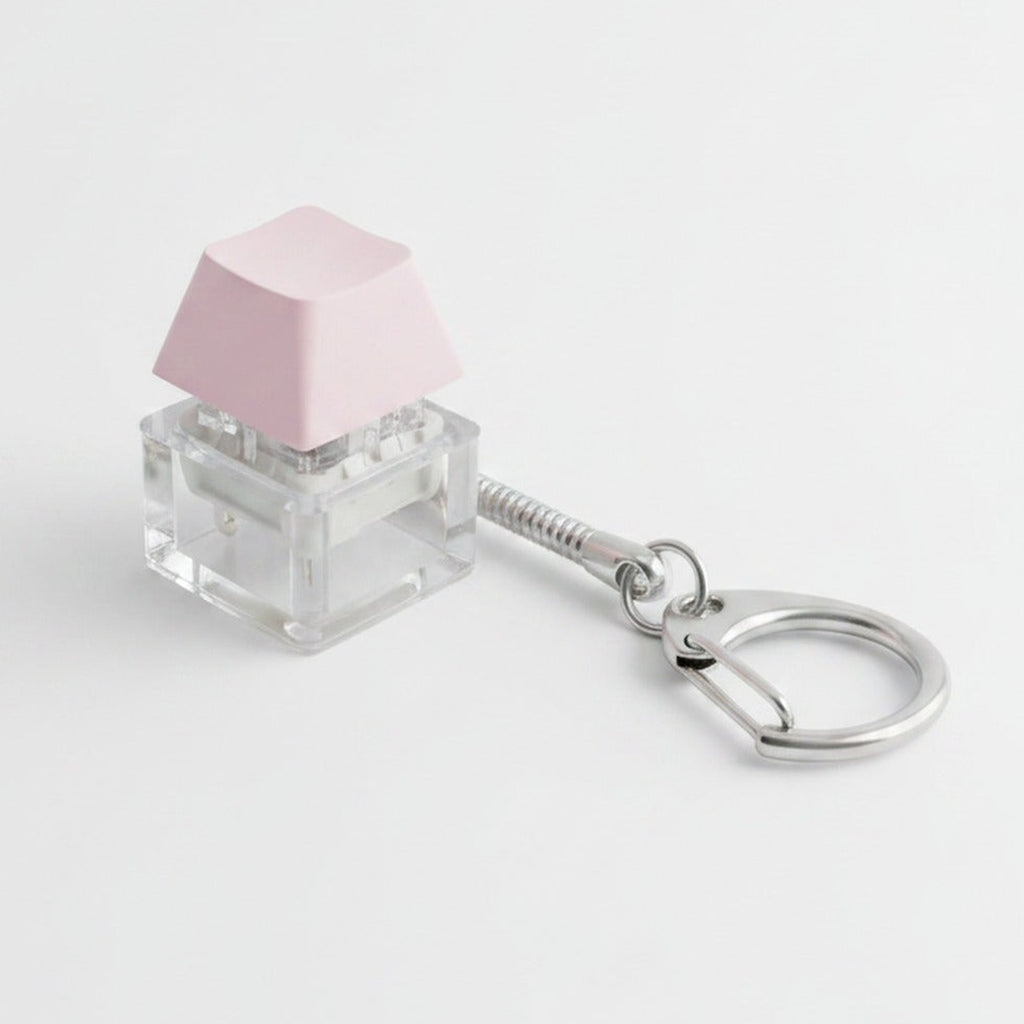 Four-Key Mechanical Switch Keychain - Clear Yellow